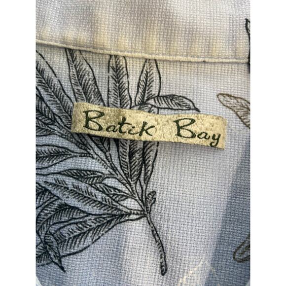 Batik Bay Shirt Men L Tropical Short Sleeves Collared Button Down Cotton - Picture 2 of 10